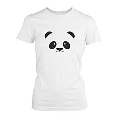 Panda Face T-shirt Back To School Tee Cute Ladies Shirt For Zoo