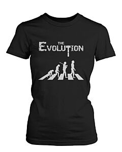 Funny Graphic Statement Womens Black T-shirt - The Evoluation