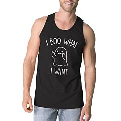 I Boo What I Want Ghost Mens Black Tank Top