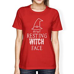 Rwf Resting Witch Face Womens Red Shirt