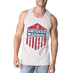 American Warrior White Crewneck Graphic Tanks For Men Gift For Him