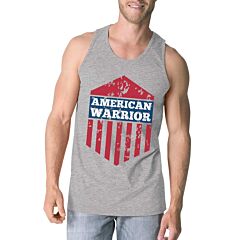American Warrior Gray Crewneck Graphic Tanks For Men Gift For Him