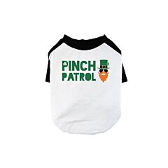 Pinch Patrol Leprechaun Pet Baseball Shirt for Small Dogs Gifts