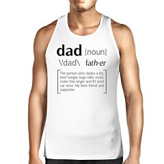 Dad Noun Mens White Graphic Tanks Unique Dad Gifts For Fathers Day