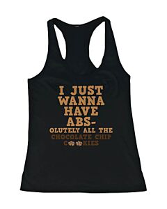 Funny Design Workout Tank Top - Absolutely All the Chocolate Chip Cookies