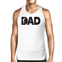 Dad Golf Mens White Graphic Tanks Unique Design Gifts For Father