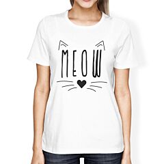 Meow Womens White Shirt