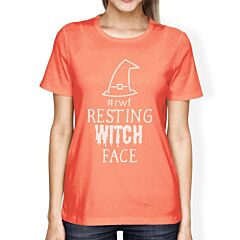 Rwf Resting Witch Face Womens Peach Shirt