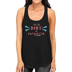 I Put The Riot In Patriotic Womens Black Sleeveless Top Funny Gifts