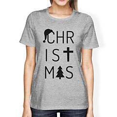 Christmas Letters Womens Grey Shirt