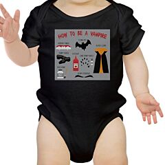 How To Be A Vampire Steps Baby Black Bodysuit