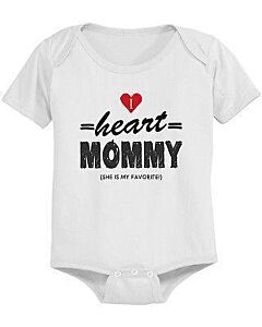 I Heart Mommy Cute Baby Bodysuit - Pre-Shrunk Cotton Snap-On Style Baby Bodysuit