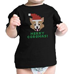 Merry Corgmas Corgi Baby Black Shirt