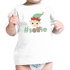 Hashtag Selfie Elf Baby White Shirt