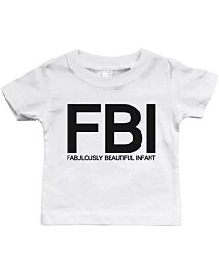 Graphic Snap-on Style Baby Tee, Infant Tee - FBI