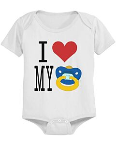 I Love My Pacifiers Funny White Baby Bodysuit Great Gift Ideas