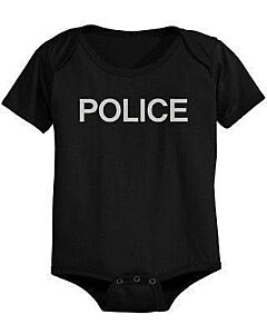 Funny Police Baby Bodysuit - Pre-Shrunk Cotton Snap-On Style Baby Bodysuit