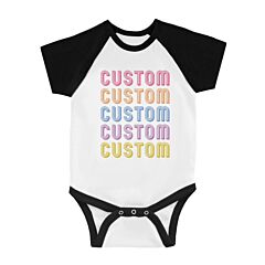 Colorful Multiline Text Perfect Baby Personalized Baseball Shirt