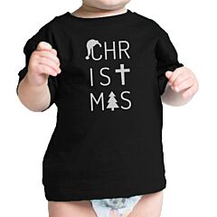 Christmas Letters Baby Black Shirt