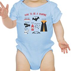 How To Be A Vampire Steps Baby Sky Blue Bodysuit