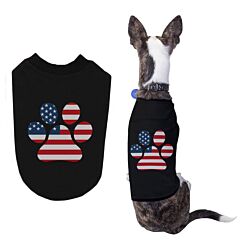 Red White Blue Paw Cute Independence Day Shirts for Small Dog