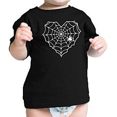 Heart Spider Web Baby Black Shirt