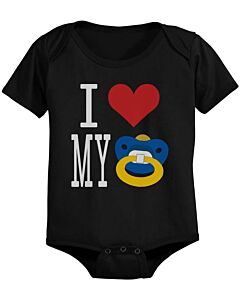 I Love My Pacifiers Funny Black Baby Bodysuit Great Gift Ideas