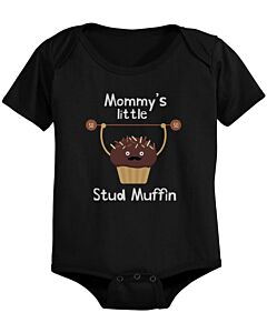 Mommy's Stud Muffin Baby Bodysuit Cute Infant Black Onesie Gift for Baby Shower