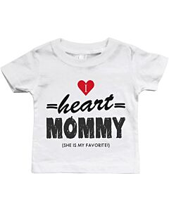 Graphic Snap-on Style Baby Tee, Infant Tee - I Heart Mommy