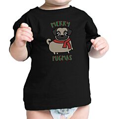 Merry Pugmas Pug Baby Black Shirt