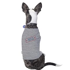 Born In The USA Grey Small Breed Pets T-Shirt For Fourth Of July