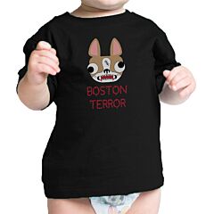 Boston Terror Terrier Baby Black Shirt