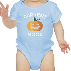 Pumpkin Current Mood Baby Sky Blue Bodysuit
