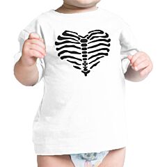 Skeleton Heart Baby White Shirt