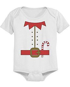 Cute Elf Outfit Baby Bodysuit - Pre-Shrunk Cotton Snap-On Style Baby Bodysuit