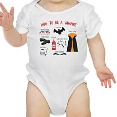 How To Be A Vampire Steps Baby White Bodysuit