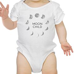 Moon Child Baby White Bodysuit