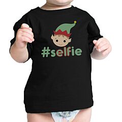 Hashtag Selfie Elf Baby Black Shirt