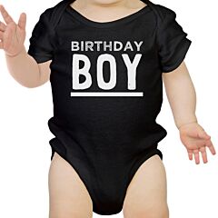 Birthday Boy Baby Black Bodysuit