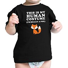 This Is My Human Costume Fox Baby Black Shirt