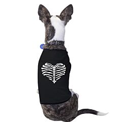Skeleton Heart Pets Black Shirt