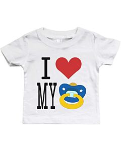 I Love My Pacifiers Funny White Baby Shirt Great Gift Ideas