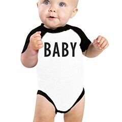 Baby Daddy Baby Mama And Baby Baby Black And White BaseBall Shirt