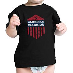 American Warrior Cute 4th Of July Black Infant Graphic Tee Cotton