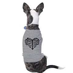 Skeleton Heart Pets Grey Shirt