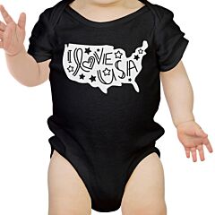 I Love USA Baby Bodysuit Cute Baby Shower Gift Ideas For Army Moms