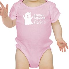 Spook-Tacular Boo Baby Pink Bodysuit