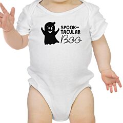 Spook-Tacular Boo Baby White Bodysuit