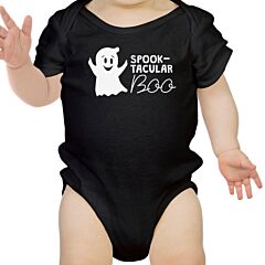 Spook-Tacular Boo Baby Black Bodysuit