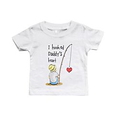 I Hooked Daddy's Heart Baby Shirt